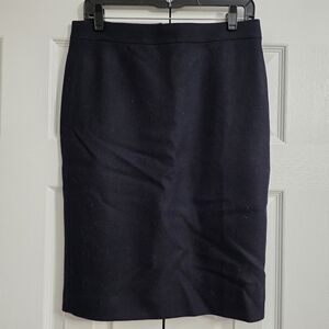 J. Crew Navy Wool Pencil Skirt, Women's Size 6, NWT